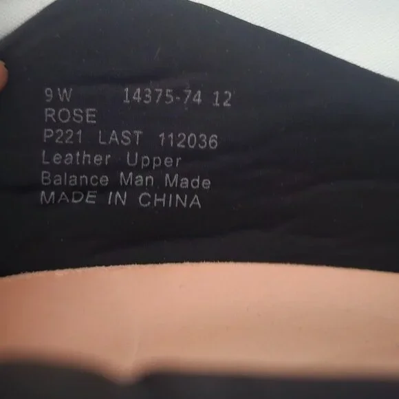 Drew Rose Black Metallic Foil Leather Hook & Loop Mary Jane Shoes Size 9W - Picture 11 of 11